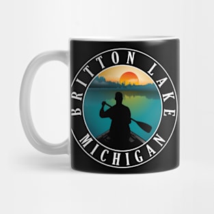 Britton Lake Canoeing Michigan Sunset Mug